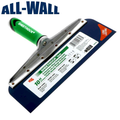 USG Sheetrock 10'' Offset Drywall Taping Knife w/ Comfort Grip, Blue Steel Blade