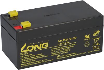 Bleiakku 12V 3,3Ah kompatibel S3,4-12 battery AGM VdS