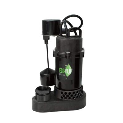1/3 HP Submersible Sump Pump with Vertical Switch, 3600 GPH, Aluminum Housing