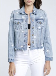 star embroidered jean jacket