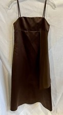 ALFRED ANGELO Gown Chocolate Brown Long Dress Prom Wedding Bridesmaid Party
