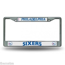 PHILADELPHIA 76ERS SIXERS NBA BASKETBALL CHROME LICENSE PLATE FRAME USA MADE