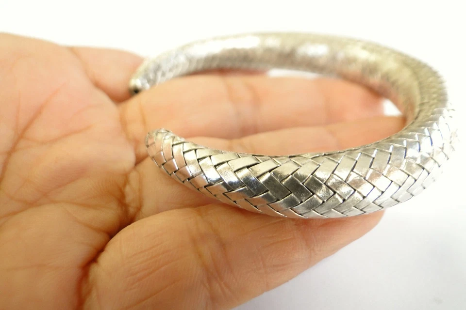 Brazalete Brazalete Tejido Thai Hill Sin Piedra Plata de Ley 925 Foto 4 de 4