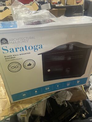 Architectural Mailboxes Lockable Mailbox Saratoga Black Wall-Mount
