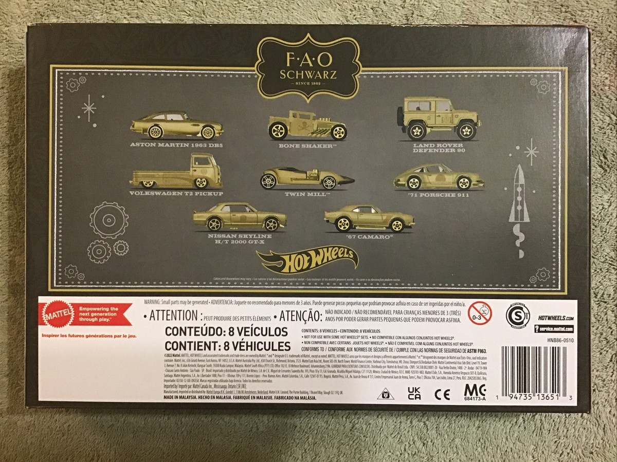 2022 Hot Wheels FAO SCHWARZ 160th Anniversary Gold 1/64