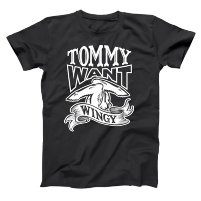 Tommy Want Wingy Funny  Humor  Boy  Bacon  Fat  Movie Black Basic Men's T-Shirt