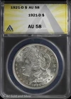 1921-D $1 Morgan Silver Dollar ANACS AU 58