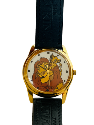The Lion King Timex Walt Disney Watch vtg Disneyland wristwatch simba mufasa cub 1994 Disney The Lion King Watch Mufasa Simba Leather Strap  main image 3