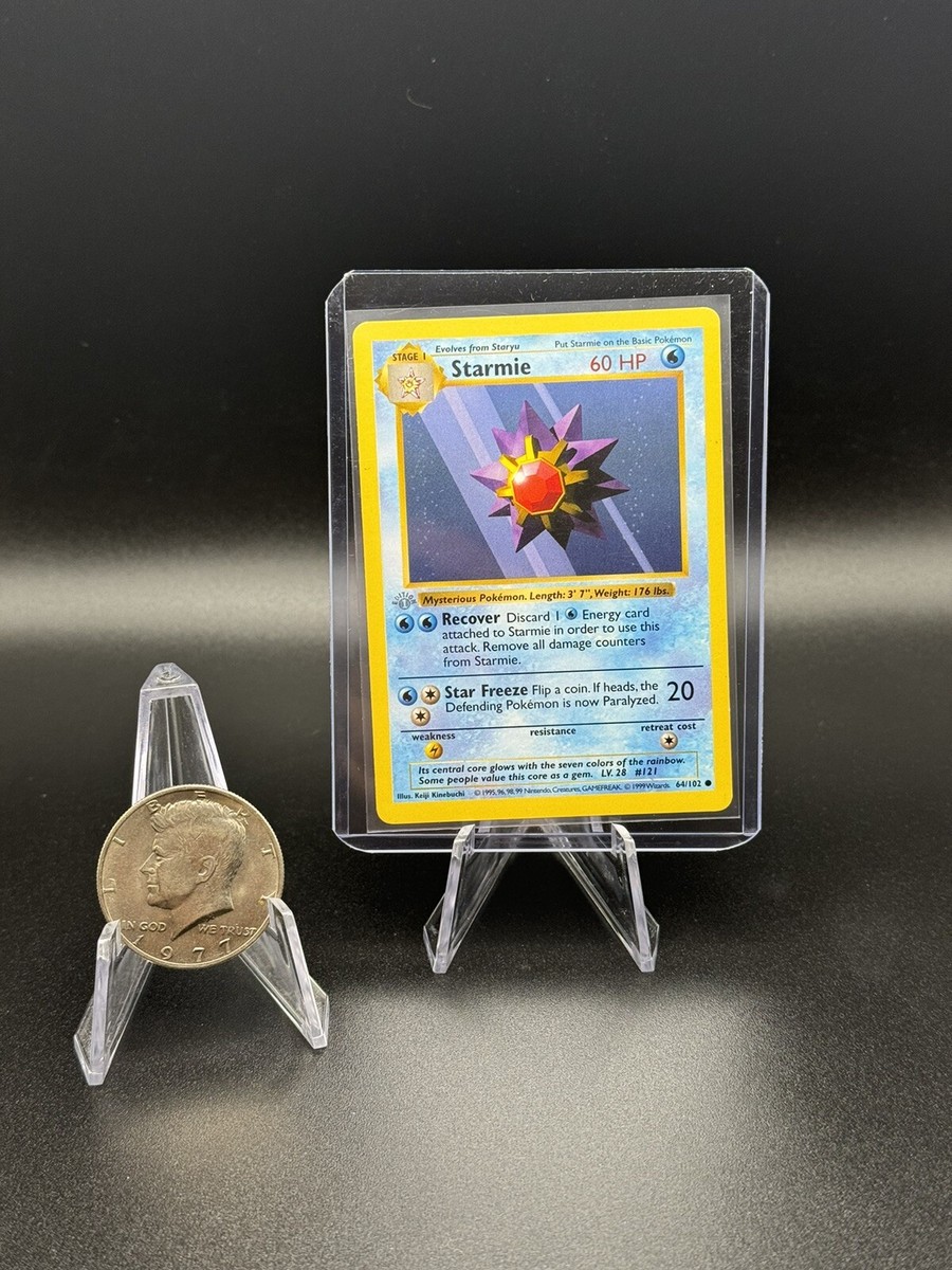 ポケモンカードゲーム staryu&starmie 1st edition shadow less Pokemon TCG 1999 Base Set 1st Edition Gray Stamp Error