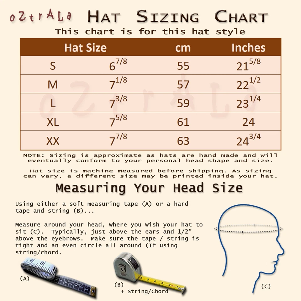 Leather HAT 【oZtrALa】 Australian Outback Western Cowboy Men Women Bushman HL31 - Image 2 of 4