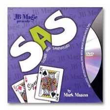 SAS SIGNED SANDWICHED DVD GIMMICKS BY M MASON JB MAGIC CARD TRICK