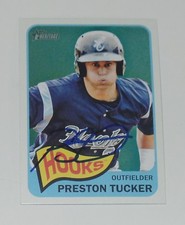 PRESTON TUCKER SIGNED AUTO'D 2014 TOPPS HERITAGE MINORS CARD #197 ASTROS BRAVES
