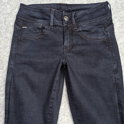 G-Star Raw Lynn D-Mid Super-Skinny Damen Jeans W26 L32 Blau Slim Stretch Skinny