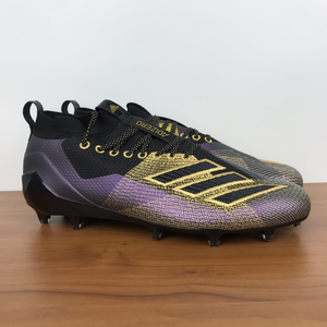purple and gold adidas cleats