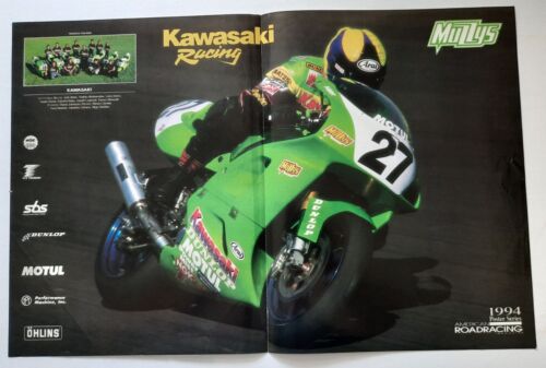 Vintage Poster 1994 Fred Merkel Kawasaki Muzzys Superbike Sohwa Nobles Crevier - Picture 1 of 1
