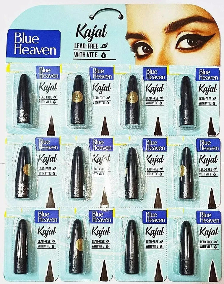 Blue Heaven Traditional Indian Kajal Black Kohl Eyeliner Original Large Size 2g