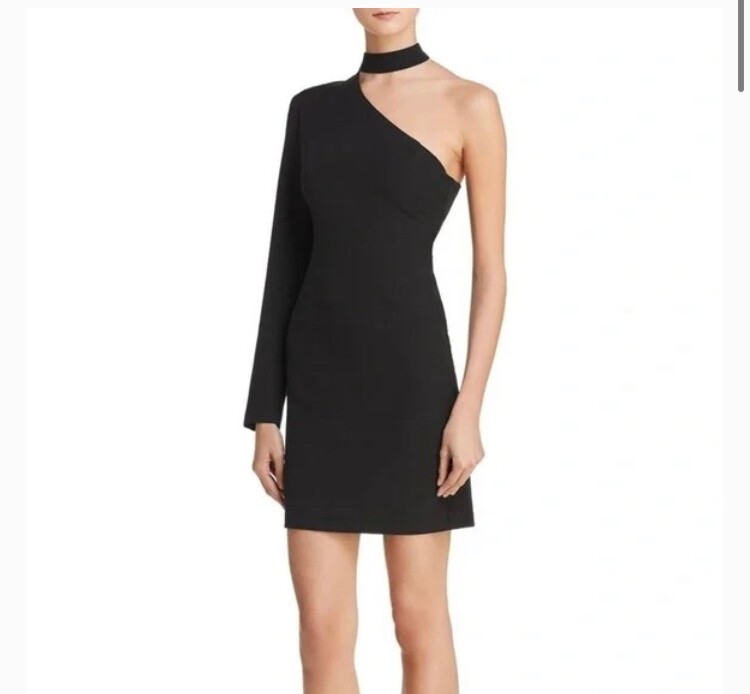 Bardot Black Willow One Shoulder Choker Style Size: XS