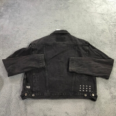 KSUBI Jacket Womens Large Whitney Jacket Navana Denim Jacket Black