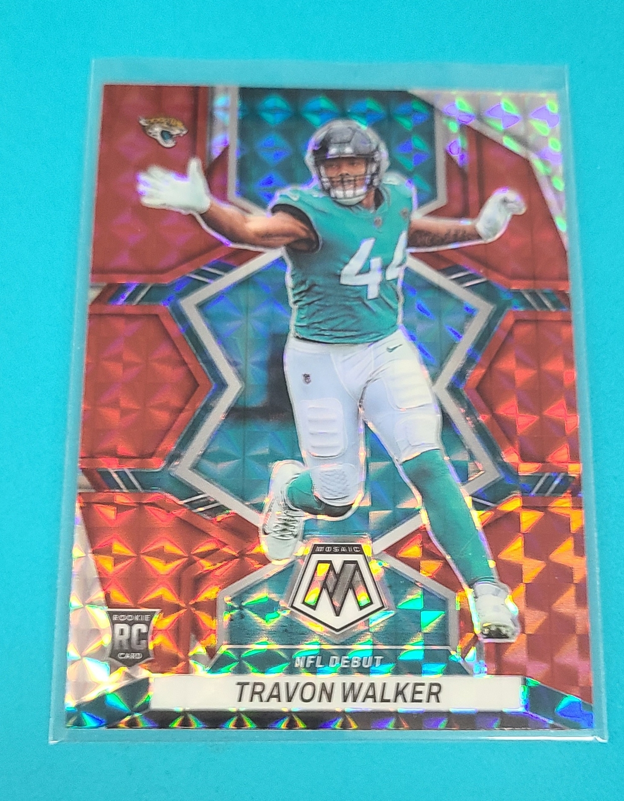 2022 Panini Mosaic Red RC #286 Travon Walker Jaguars FOOTBALL Card 9C