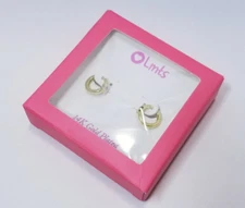 LMTS 14k Gold-Plated White Flower Huggy Earrings For Sensitive Ears