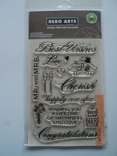 HERO ARTS POLY CLEAR CLEAR STAMPS SET WEDDING CL360 BNIP *LOOK*