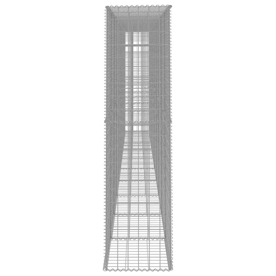 Gabionenwand mit Abdeckung Stahl 600x50x200cm Gabione Steinkorb Mauer vidaXL - Bild 4 von 4