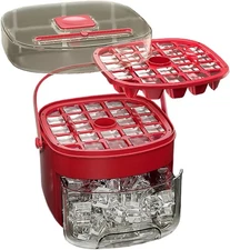 Ice Cubes Tray with Lid & Bin, 48 Ice Cubess Press & Release Ice Mold Food Grade