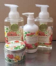 Michel Design Works Poppies  & Posies Gift Set 2 Foaming  Soaps, Lotion & Candle