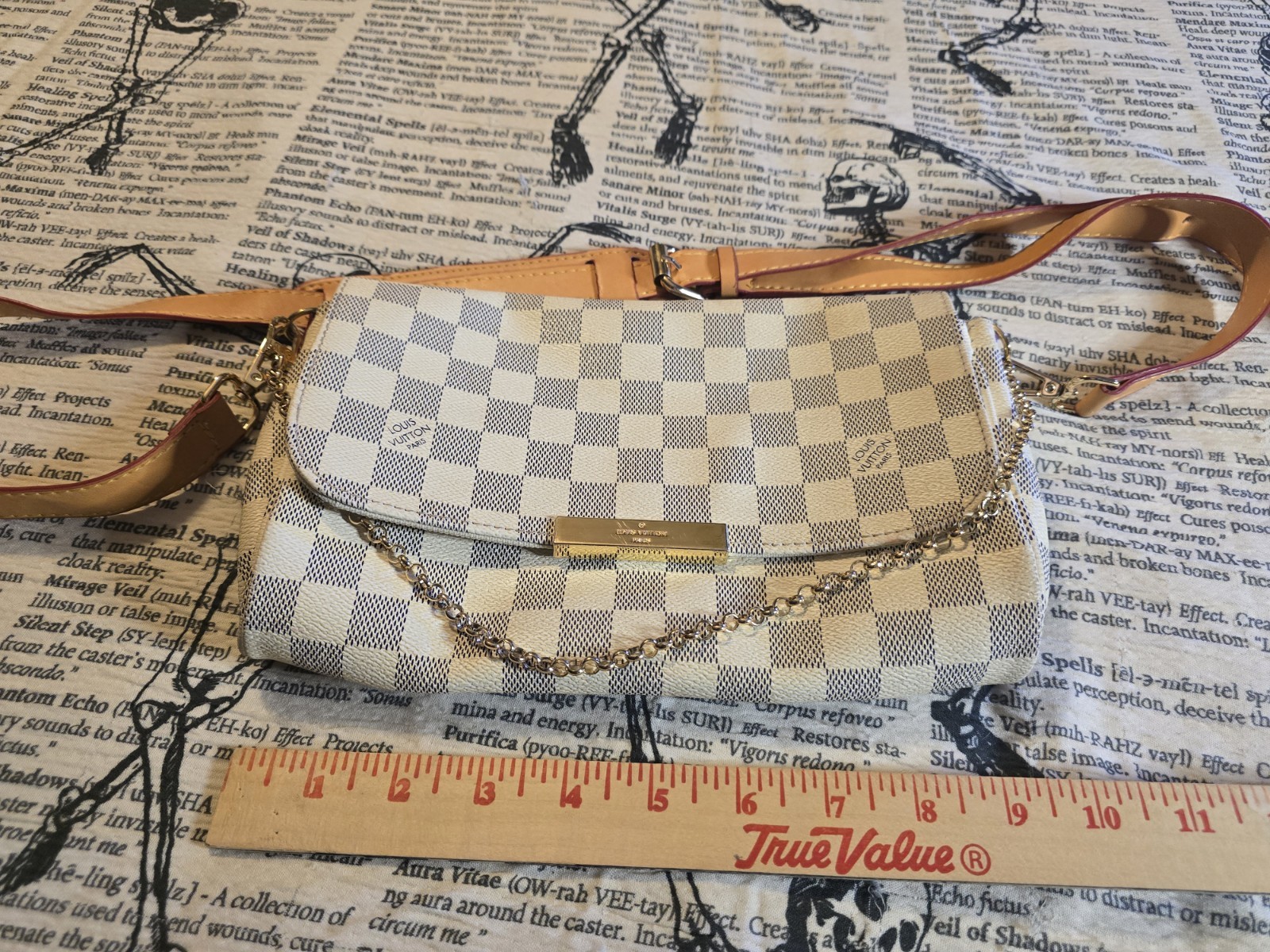 Authentic LOUIS VUITTON Damier Azur Favorite Handbag N41277 - z9753 W/ Dust Bag