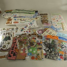 Large Mixed Lot Scrapbooking Die Cuts Stickers Scrapbooking Embellishments