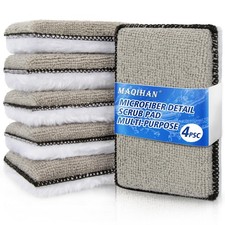 MAQIHAN Microfiber Pad - 4PCS Pads Detailing 4PCS, White and Grey