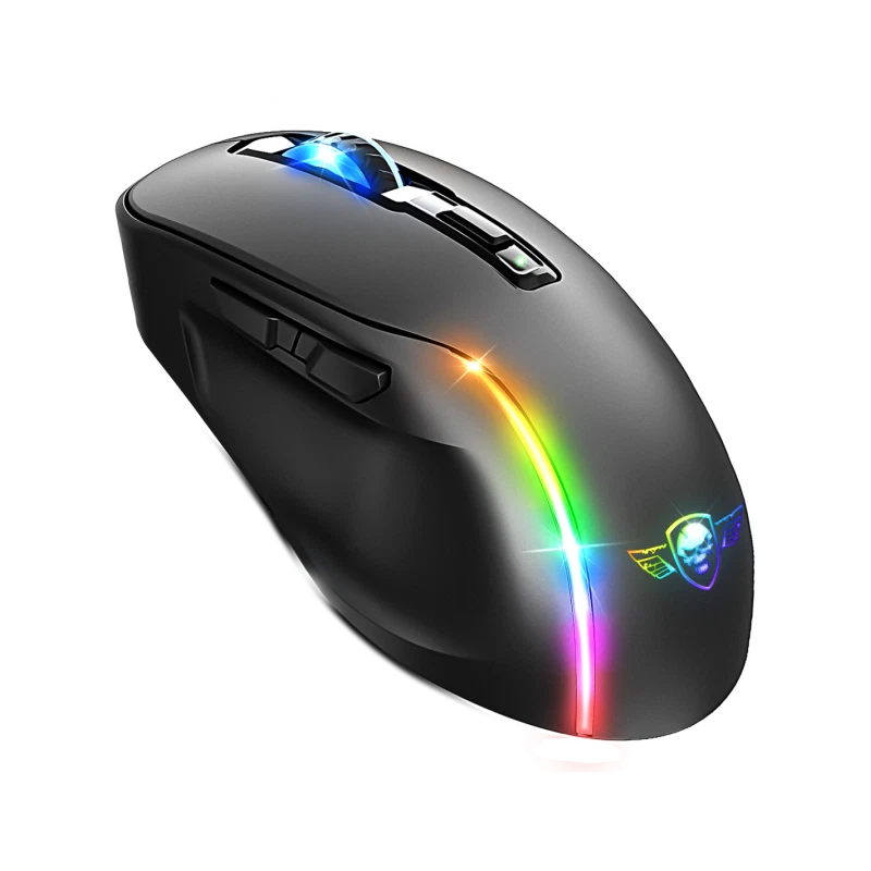 Souris sans fil avec socle de recharge - Noir - Gaming - ELITE-M50 - LED - Perso - Photo 3/4