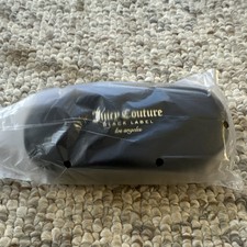 Juicy Couture Black Label Hard Eyeglass Case Black Unisex with Cleaning Cloth
