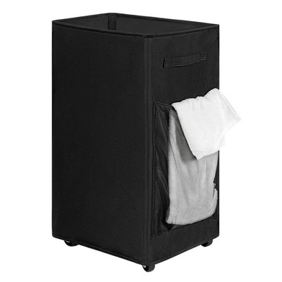 90L Rolling Laundry Basket Large Laundry Hamper with Wheels Collapsible