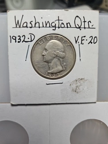 1932 D Washington Quarter VF  KEY DATE - Low Mintage