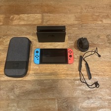 Nintendo Switch HAC-001(-01) Console Neon Red & Blue - Read Description