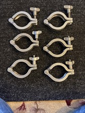 2 “ Stainless Sanitary Pipe Clamp Lot Of 6