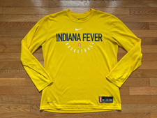 Women's Indiana Fever shirt Nike Basketball Dri Fit Pullover Sz L Womens Warm Up