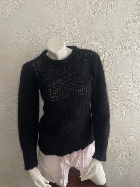 Women Custommade Sweater Black Mohair 32 / XXS /