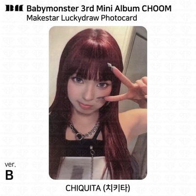 BABYMONSTER 3rd Mini Album CHOOM MakeStar Lucky Draw Photocard, $8.99