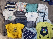 Carter's 15 Pc Lot 4 Baby Clothes Newborn Boy Sleepers Bodysuits Pants Hoodie