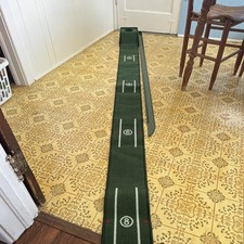 Intech Indoor Non-Slip Golf Putting Practice Mat 90in x 11in Green/Black