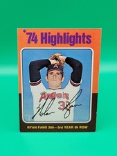 Topps 1975 Mini '74 Highlights Nolan Ryan #5 Angels MLB Baseball Trading Card