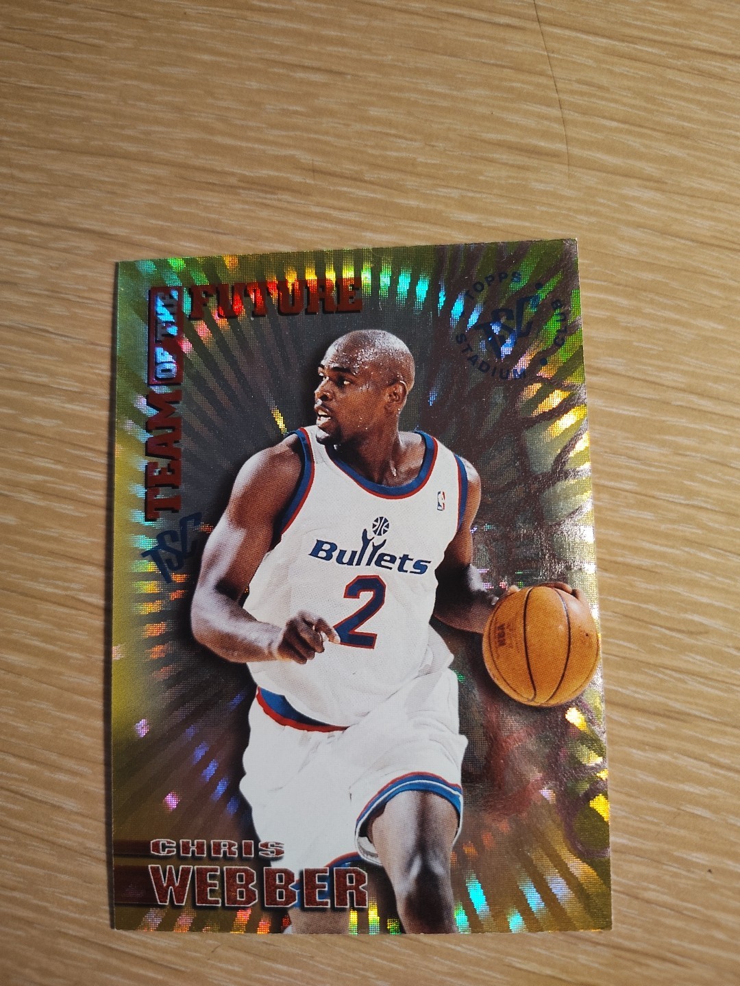 CHRIS WEBBER 1994-95 STADIUM CLUB TEAM OF THE FUTURE CARD #4