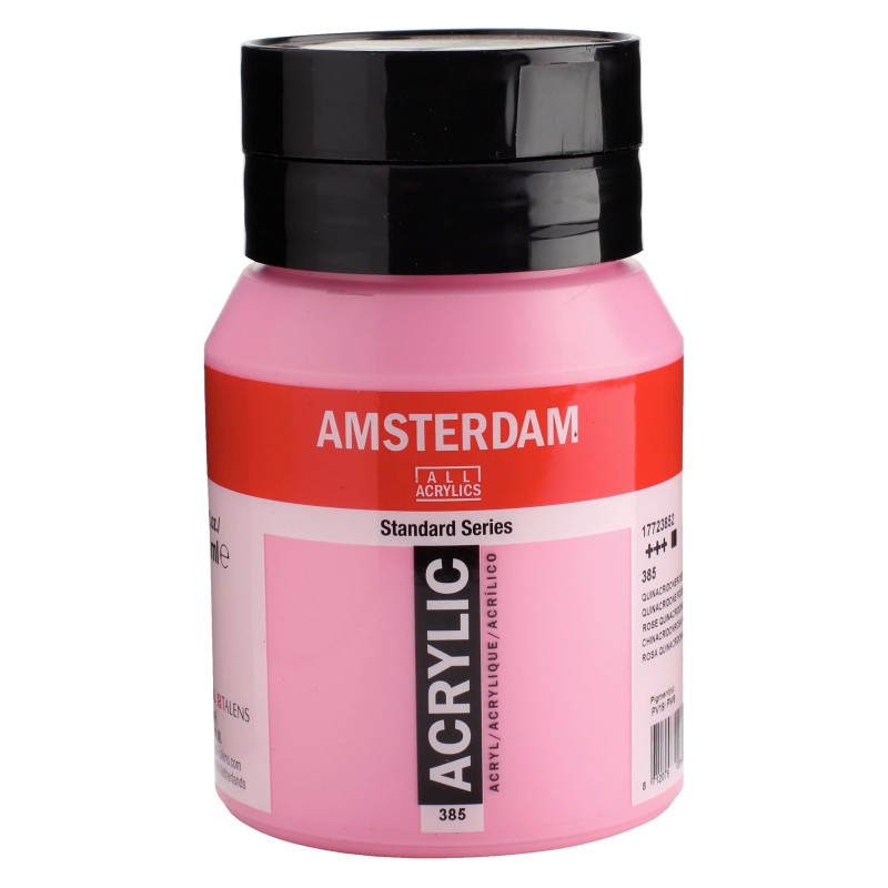 Peinture acrylique rose quinacridone grand format pour couvrir de larges toiles sans raccord