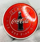 Coca-Cola Polar Bear Round 1 oz .999 Silver Art Round Castronomics Hand Enamel
