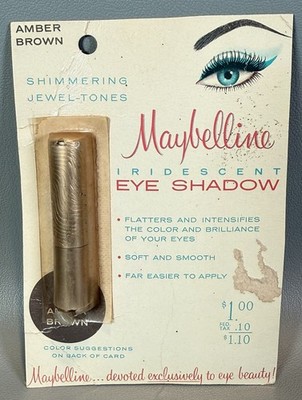 Maybelline 1960s Eye Shadow Iridescent Amber Brown Gold Tone Tube READ