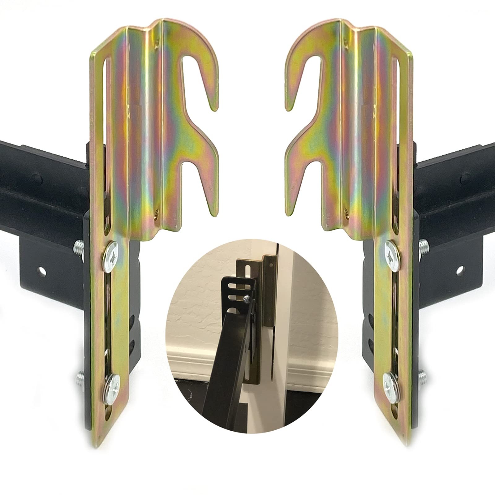 Bolt On To Hook Conversion Brackets For 2 Pieces, Gold
