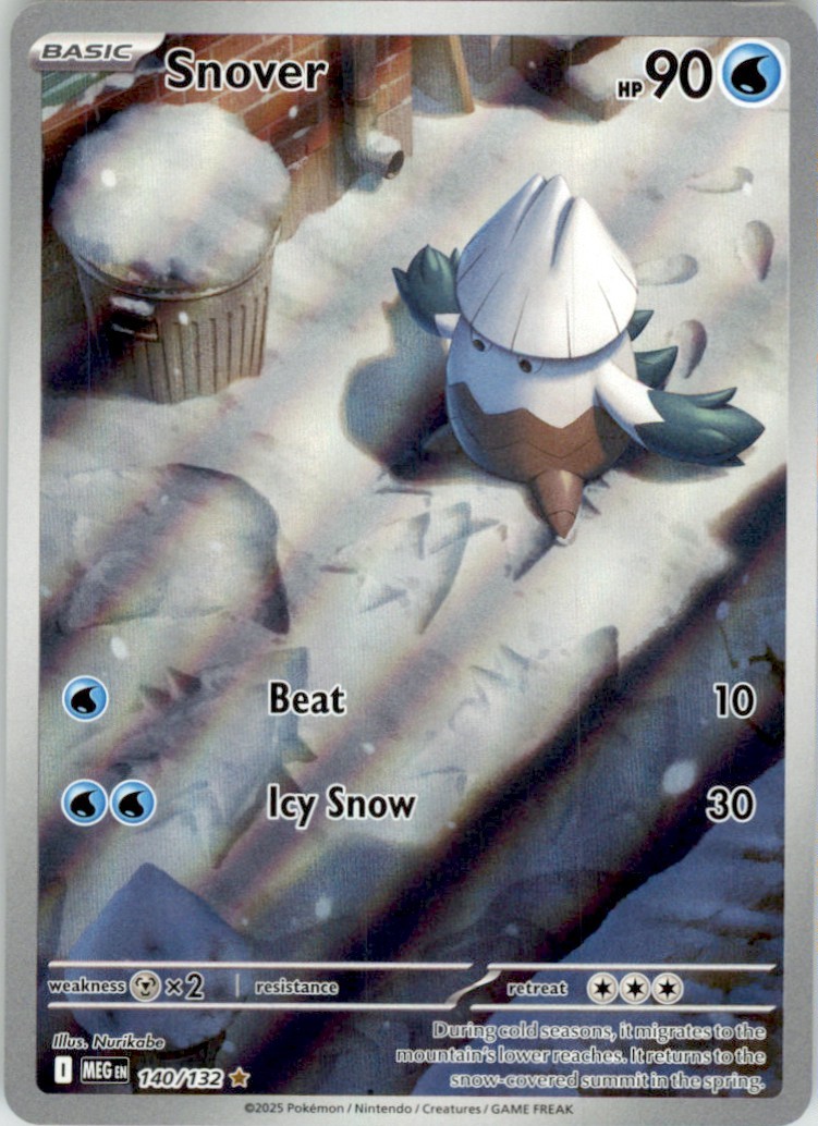 2025 Pokemon Mega Evolution Series - Mega Evolution #140 Snover Holofoil