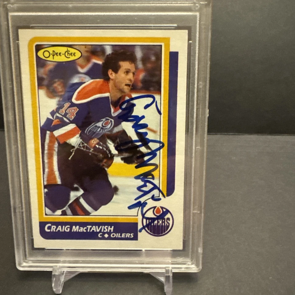 1986 OPC CERTIFIED AUTOGRAPHED #178 Craig MacTavish PSA DNA CERTIFIED Cracked - Image 2 of 4